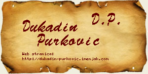 Dukadin Purković vizit kartica